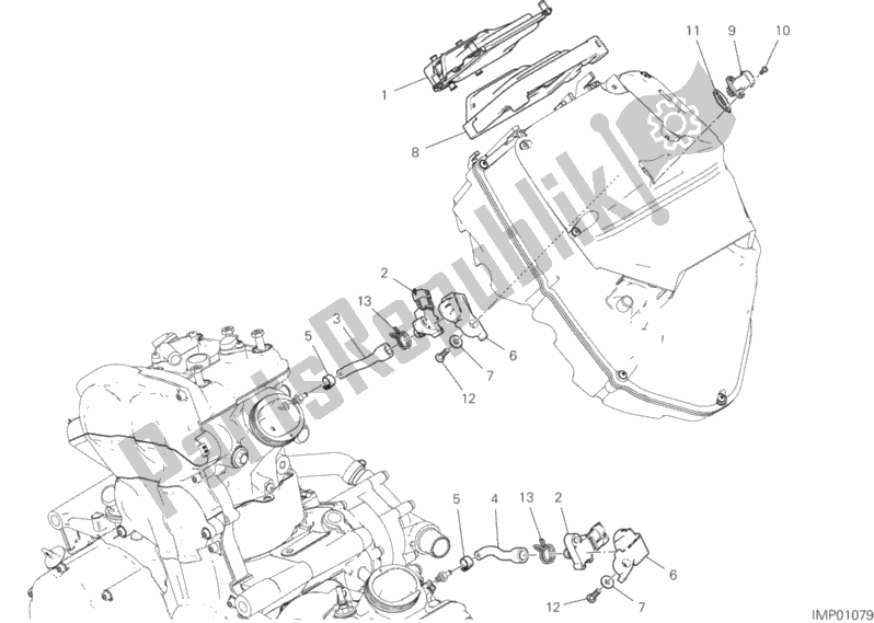 All parts for the Engine Control Unit of the Ducati Multistrada 1260 ABS Thailand 2018